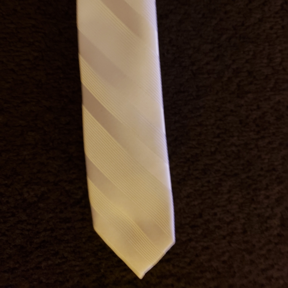 Express Cream and Tan Striped Tie